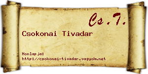 Csokonai Tivadar névjegykártya