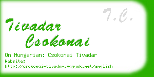 tivadar csokonai business card